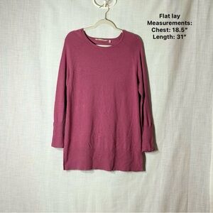 Soft Surroundings Mauve Pink Tunic Sweater Dress | Size S